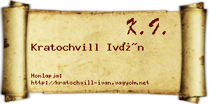 Kratochvill Iván névjegykártya